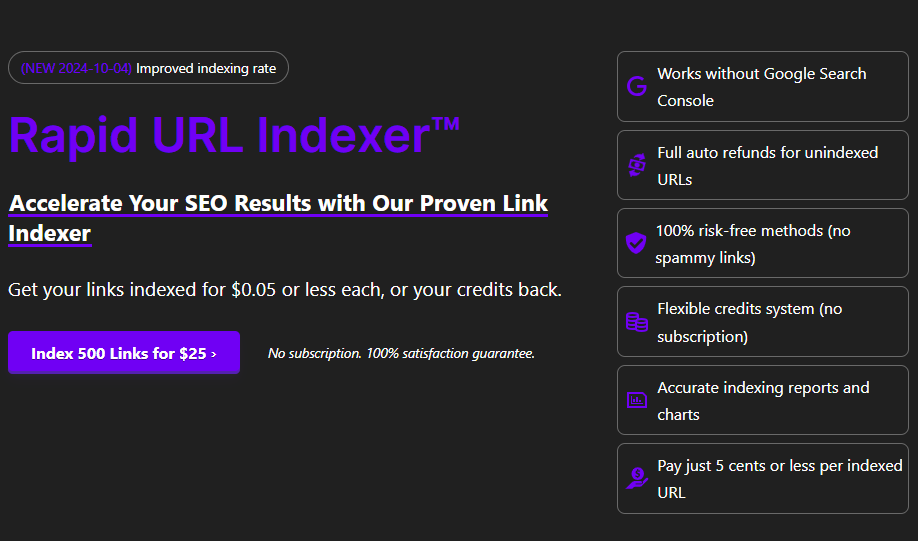 rapid url indexer for seo
