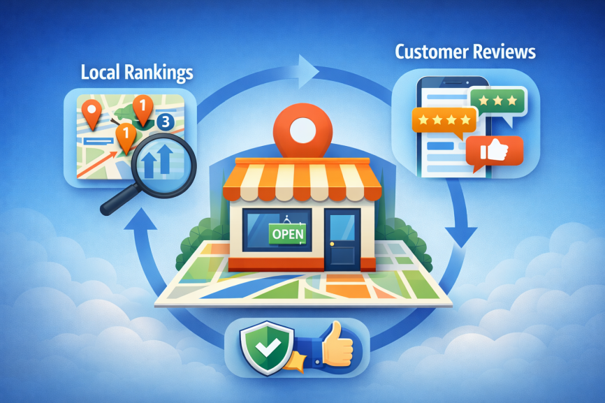 local business listings driving map rankings reviews and trust